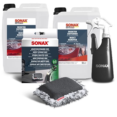 Sonax 2x 5 L InsektenEntferner + Sprühboy + InsektenSchwamm Duo von SONAX