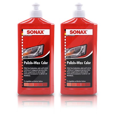 Sonax 2x 500ml Polish & Wax Color rot [Hersteller-Nr. 02964000] von SONAX