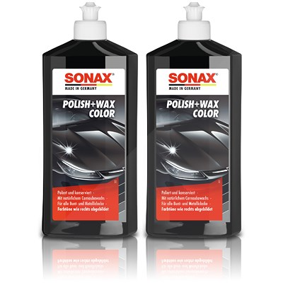 Sonax 2x 500ml Polish + Wax Color schwarz [Hersteller-Nr. 02961000] von SONAX