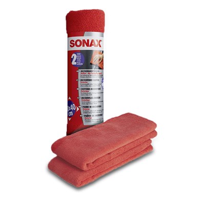 Sonax 2x MicrofaserTücher Außen - der Lackpflegeprofi [Hersteller-Nr. 04162410] von SONAX