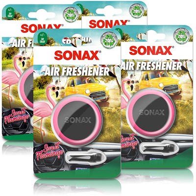 Sonax 4x Lufterfrischer Autoduft Air Freshener Sweet Flamingo von SONAX