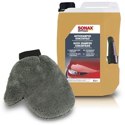 Sonax 5 L AutoShampoo Konzentrat + Wasch- und Polierhandschuh von SONAX