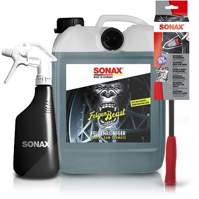 Sonax 5 L FelgenBeast Felgenreiniger + Sprühboy + Microfaser FelgenBürs von SONAX