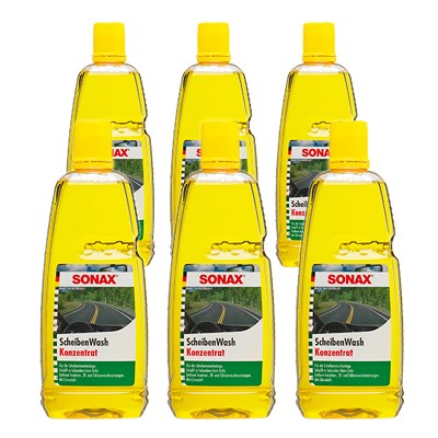 Sonax 6x 1 L ScheibenWash Konzentrat mit Citrusduft [Hersteller-Nr. 02603000] von SONAX