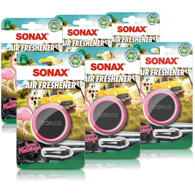 Sonax 6x Lufterfrischer Autoduft Air Freshener Sweet Flamingo von SONAX