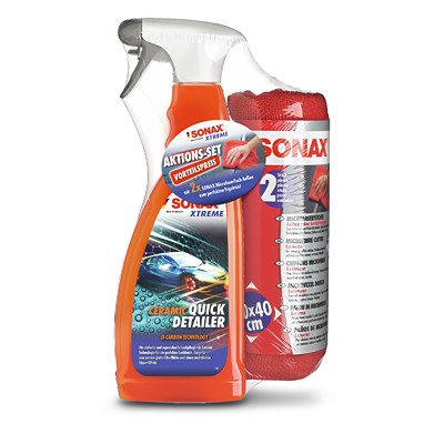 Sonax 750 ml XTREME Ceramic QuickDetailer +Tücher Außen AktionsSet von SONAX