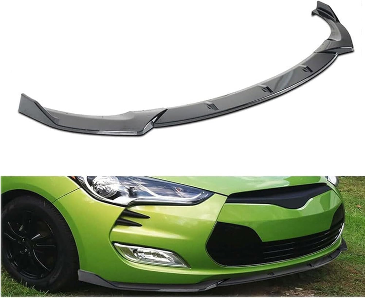 Auto Frontstoßstange Splitter für Hyundai Veloster 2012 2013 2014 2015 2016 2017, Front Spoiler Diffusor Körper Schutz, Auto Frontlippe. von SONAXO