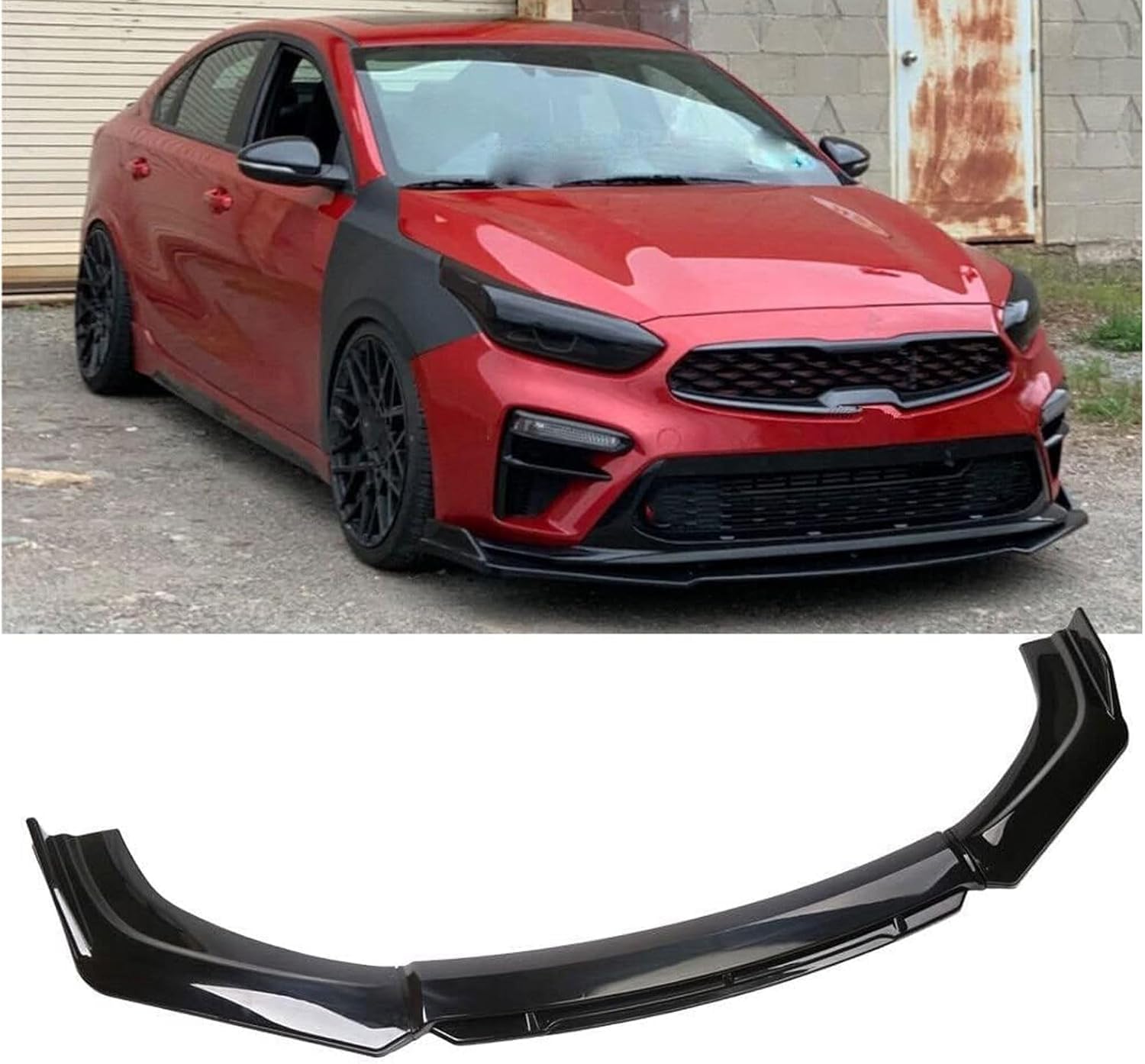 Auto Frontstoßstange Splitter für Kia Forte GT Line 2010 2011-2018 2019 2020 2021, Front Spoiler Diffusor Körper Schutz, Auto Frontlippe. von SONAXO