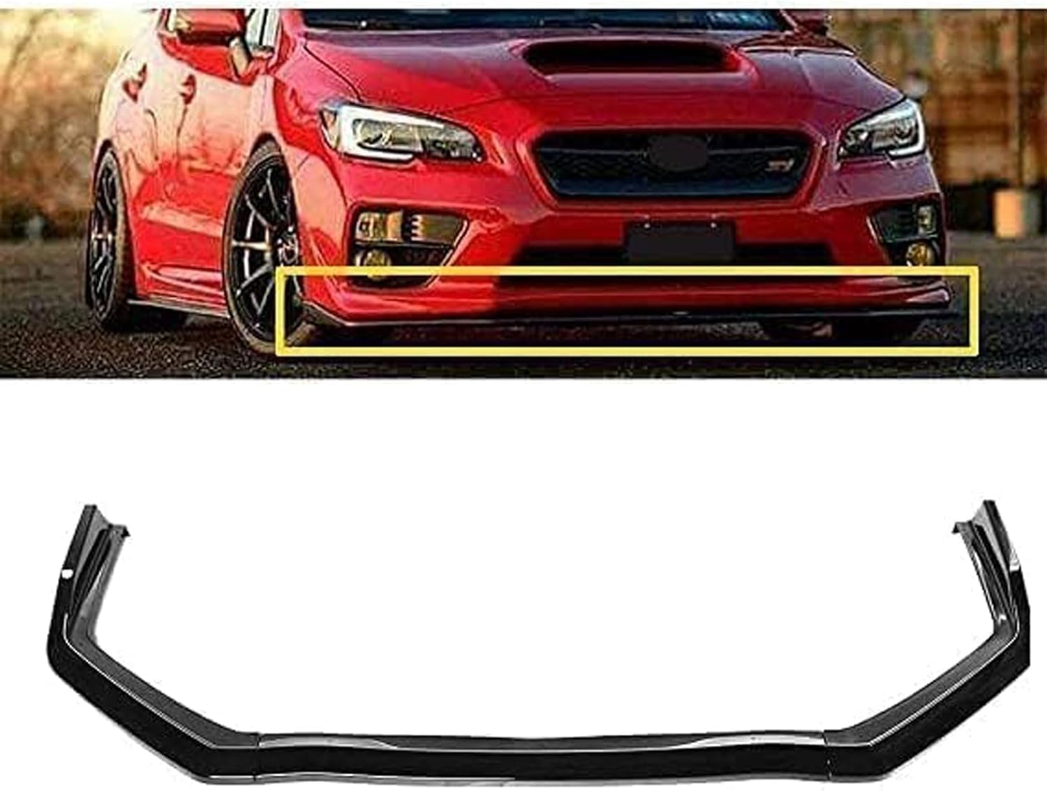 Auto Frontstoßstange Splitter für Subaru WRX STI 2015 2016 2017 2018 2019, Front Spoiler Diffusor Körper Schutz, Auto Frontlippe. von SONAXO