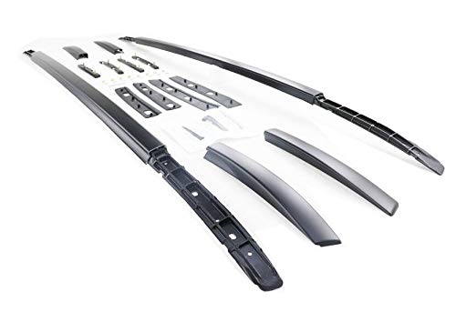 Aluminium Dachträger Aluminiumlegierung Dachgestell Fit für Mitsubishi Outlander 2013-2021 Schienen Bar Gepäckträger Bars Top Cross Bar Rack Rail Boxen(Black) von SONGGDZ