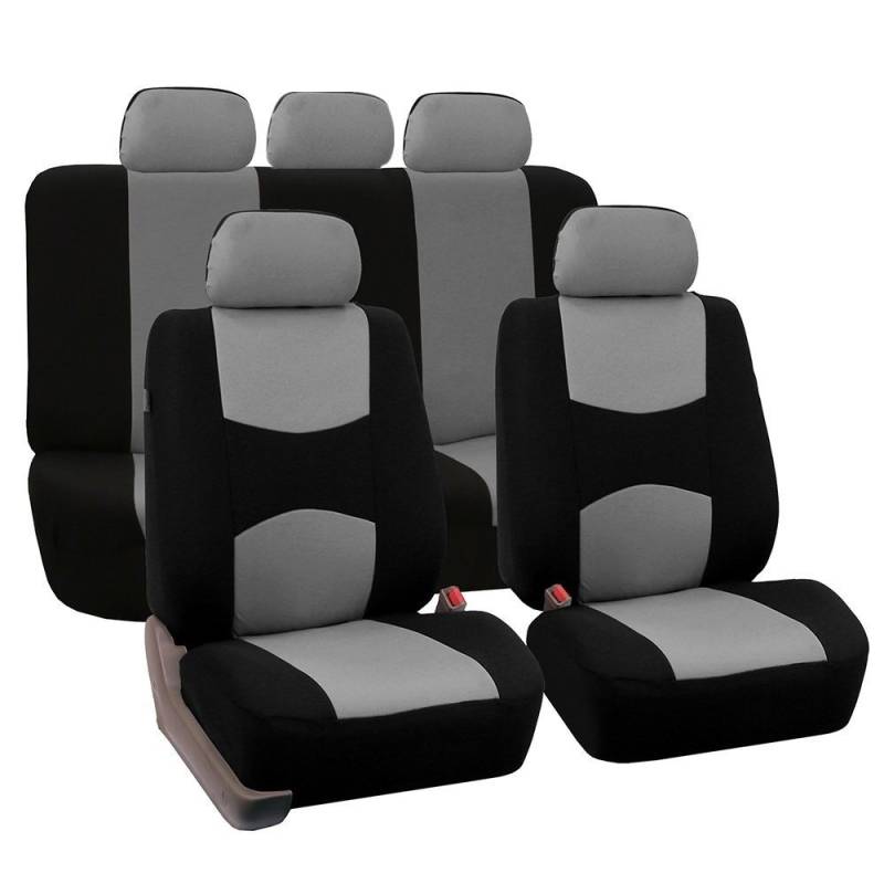 SONGGDZ Car Seat Covers Autositzbezug Automobile Sitzbezüge voller Autositzabdeckung Universal Fit Innenzubehör Protektor Farbe grau Auto-Styling Autositz Zubehör(Gray) von SONGGDZ
