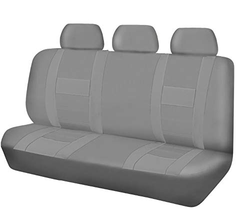 SONGGDZ Car Seat Covers Autositzbezug Hinterer Rückenauto Autositz deckt Mesh-Stoff für alle Autos universelle Sitzbezüge Autositz Zubehör(Full Gray) von SONGGDZ