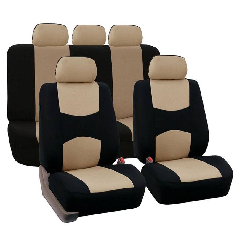 SONGGDZ Car Seat Covers Autositzbezug Universal-Autositz-Abdeckung Innen-Zubehör passt für die meisten Marke des Autositzes Autositzschutzprofessionelle Mode Autositz Zubehör(Beige) von SONGGDZ