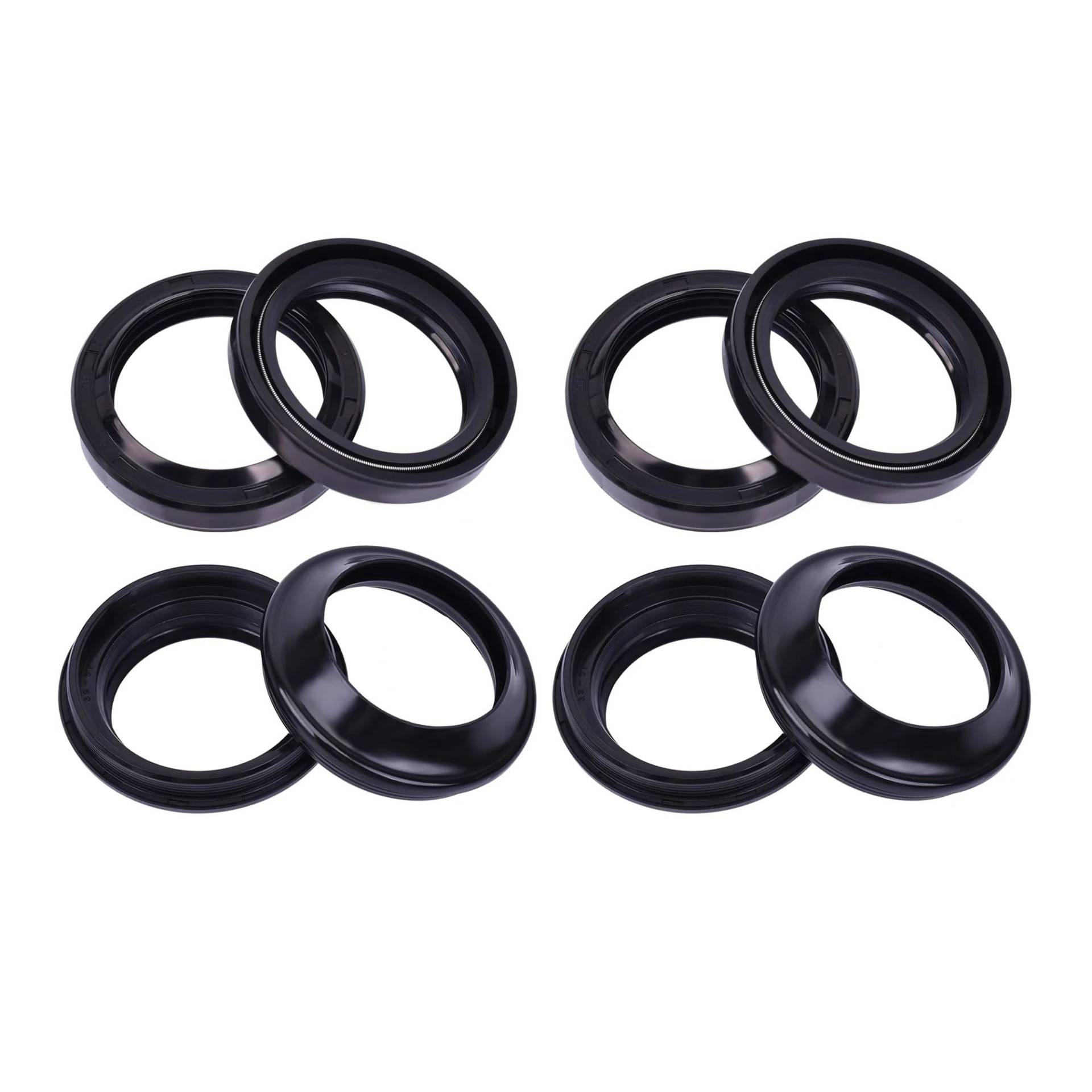 39x51x8 Motorrad 39 * 51 * 8 Vorne Gummi Stoßdämpfer Gabel Dämpfer Öl Dichtung Staub Abdeckung for VLX Steed 400 600 VLX400 VLX600(4xOil seal 4xcover) von SONGMIKY