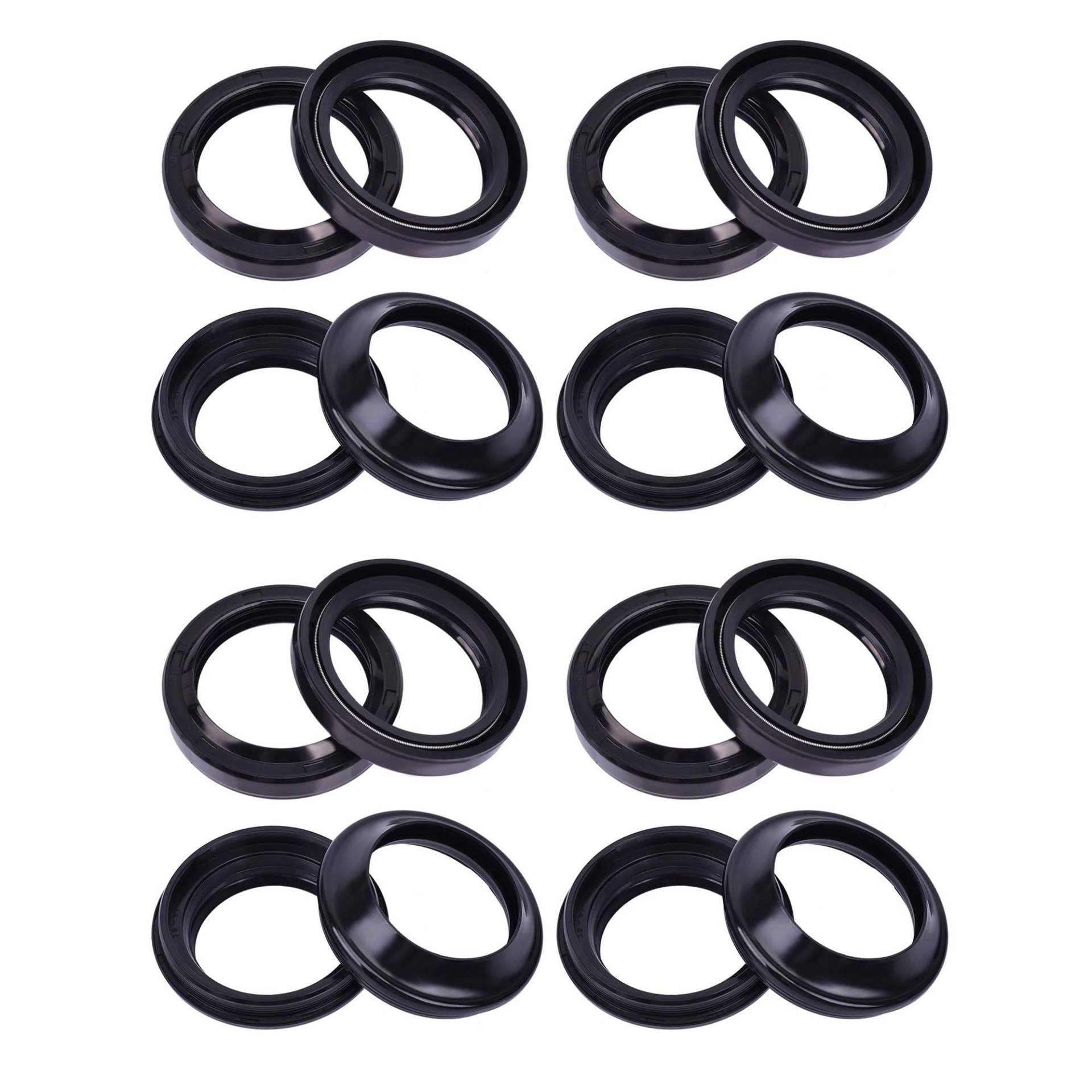 39x51x8 Motorrad 39 * 51 * 8 Vorne Gummi Stoßdämpfer Gabel Dämpfer Öl Dichtung Staub Abdeckung for VLX Steed 400 600 VLX400 VLX600(8xOil seal 8xcover) von SONGMIKY