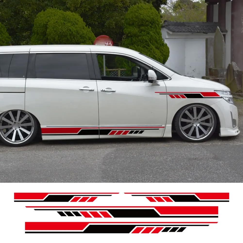 Auto Tür Seite Aufkleber, für Nissan Elgrand E50 E51 E52 2,5 3,5 Teile Camper Van Grafik Auto Tuning Zubehör Vinyl Aufkleber von SONGMIKY