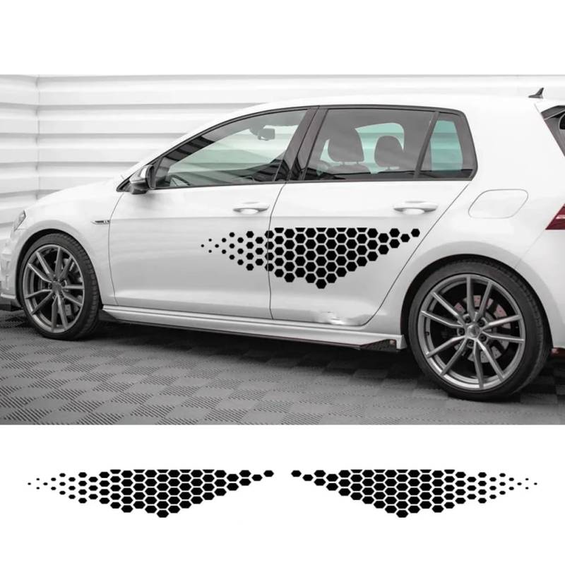 Auto Tür Seite Aufkleber, für VW Golf 4 5 6 7 TSI TCR GTD GTI MK4 MK5 MK3 MK2 MK7 Polo Auto Zubehör Vinyl Aufkleber von SONGMIKY