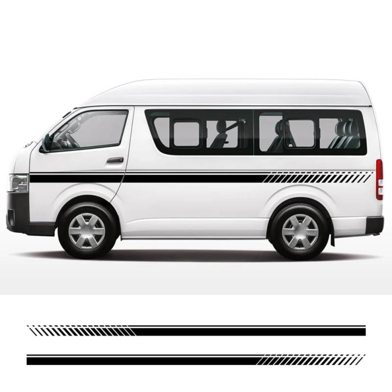 Auto Tür Taille Linie Seite Streifen Aufkleber, für Toyota Hiace 200 Fahrzeug Dekor Aufkleber Vinyl Dekoration Auto Tuning Zubehör von SONGMIKY