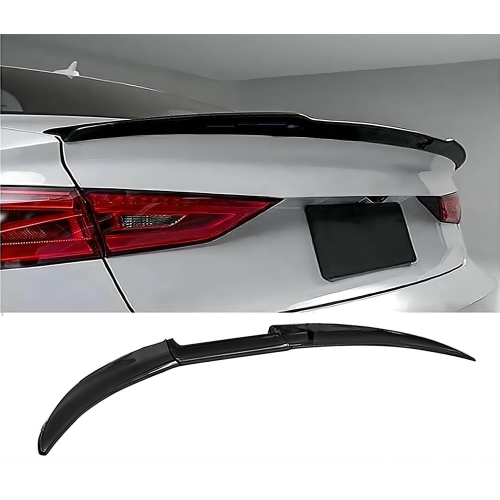 Auto Heckspoiler für Audi A4 2008-2014, Autodach Spoiler Lippe Streifen Dachspoilerflügel Heckspoiler Flügel Kofferraum Lippe Modifikation,A/Glossy-black von SONGML