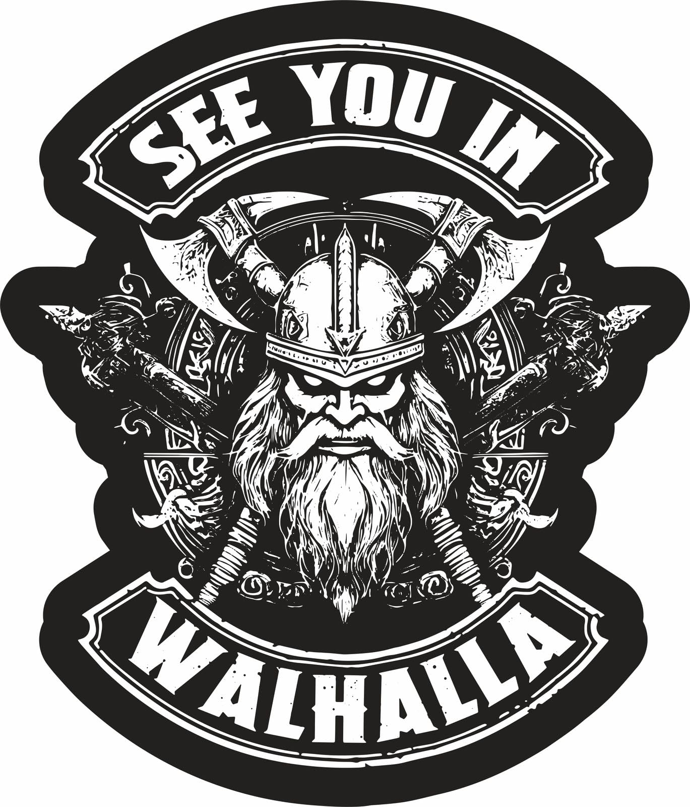 Aufkleber Wetterfest See You in Walhalla Wikinger Motive Auto Odin Thor von SONS OF ODIN