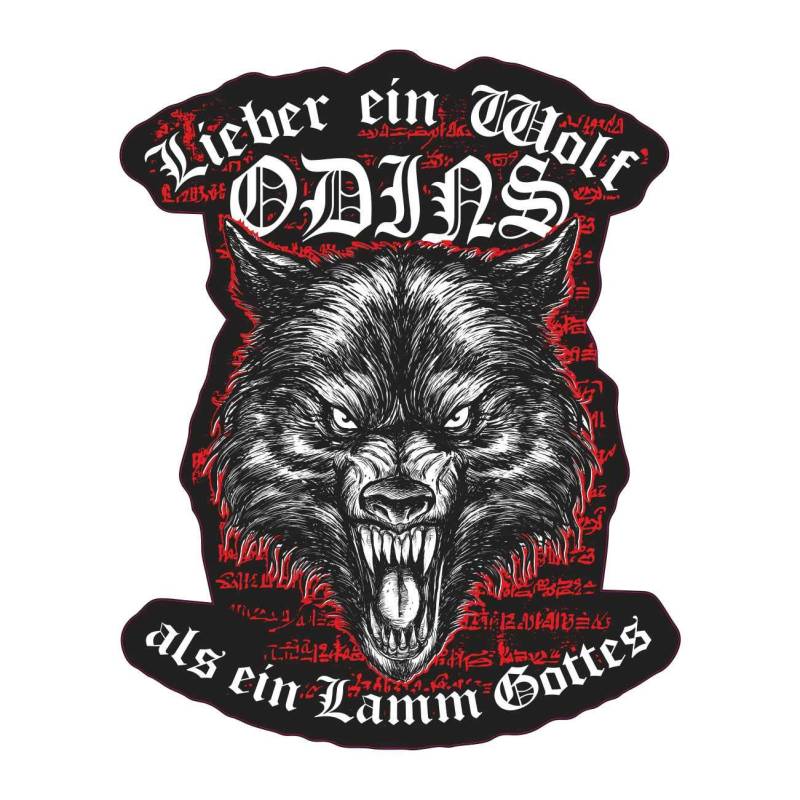 Aufkleber Wetterfest aussen Lieber EIN Wolf Odins Wikinger Motive sprüche von SONS OF ODIN