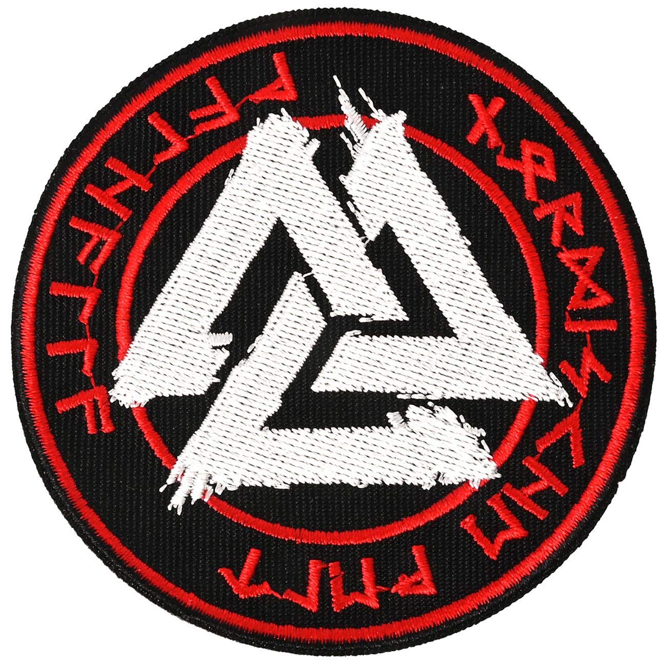 Aufnäher Aufbügler Patch Marke Valknut Wotansknoten Valknut Vikings von SONS OF ODIN