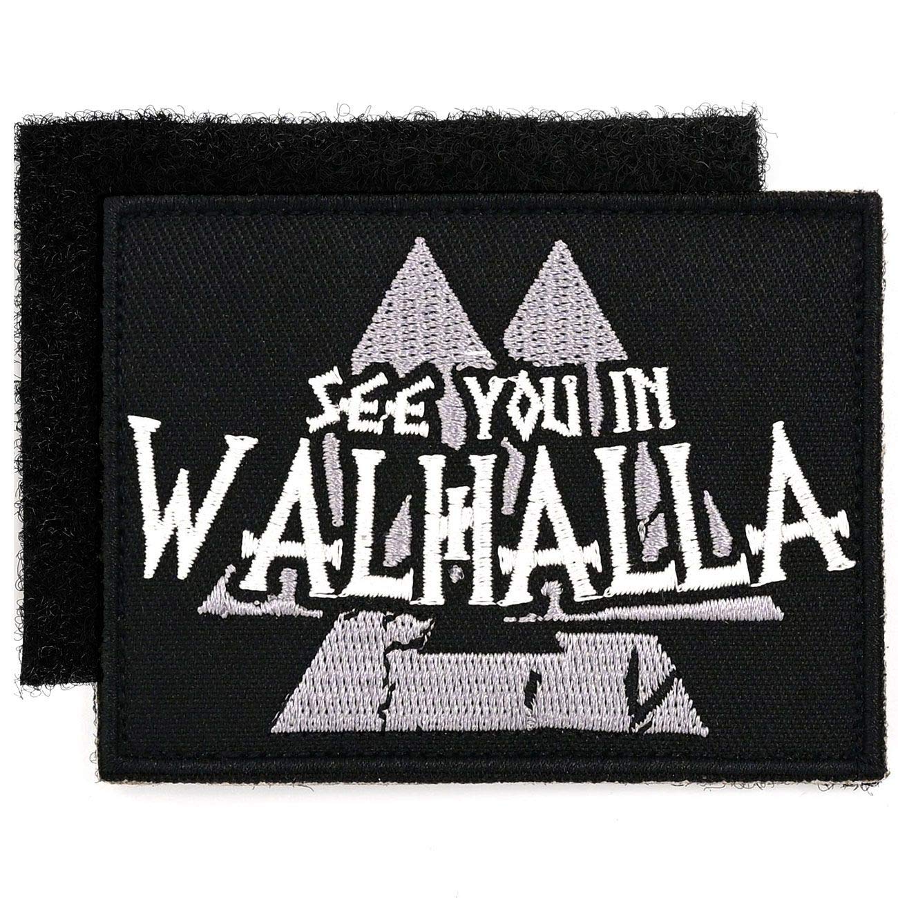 Klett Aufnäher gestickt See you in Walhalla mit Patch Gegenstück Runen Runes von SONS OF ODIN