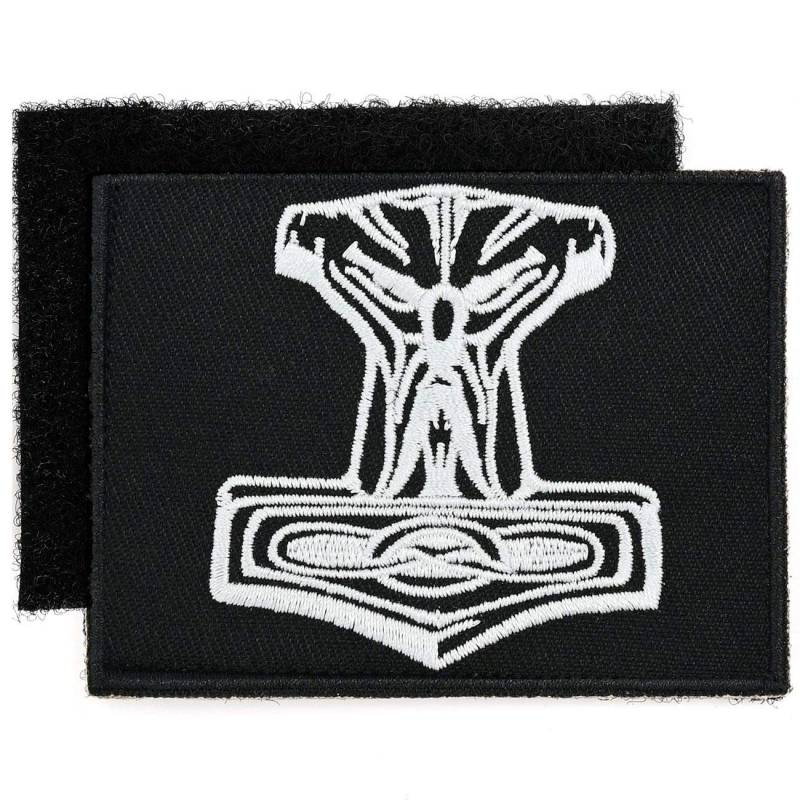 Klett Aufnäher gestickt Thors Hammer mit Patch Gegenstück zum aufnähen von SONS OF ODIN