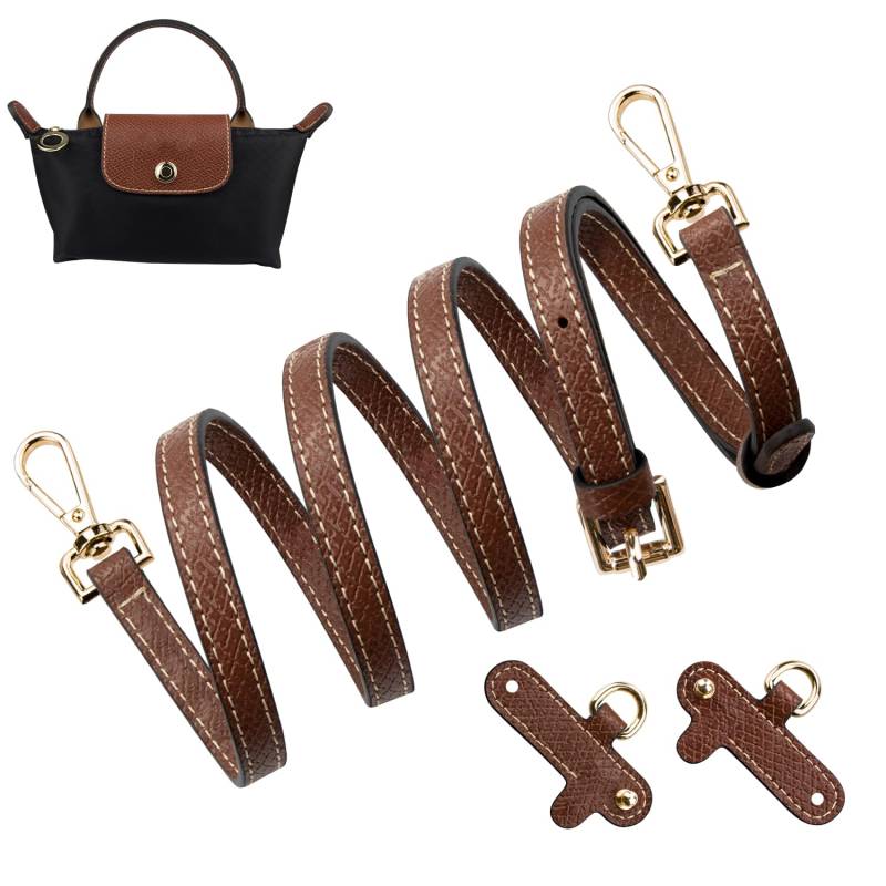 Schultergurt für Longchamp Tasche Damen,Schultergurt für Taschen Leder Longchamp,Longchamp Replacement Strap kit(Breite: 11 mm, Farbe: Braun) von SOPROM