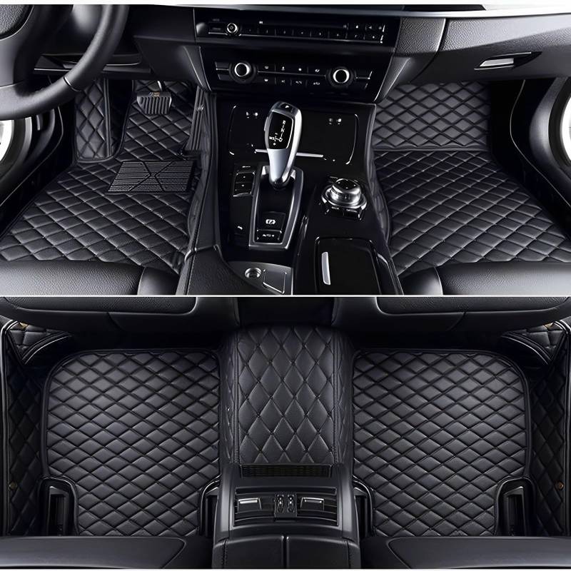 Auto Fußmatten aus PU-Leder für Audi A6 C7 Sedan Limousine C7 2011-2013 2014 2015 2016 2017 2018, Auto Fußmatten All Inclusive Stil Allwetter Schutz Car Floor Mats wasserdichte rutschfeste von SORAD