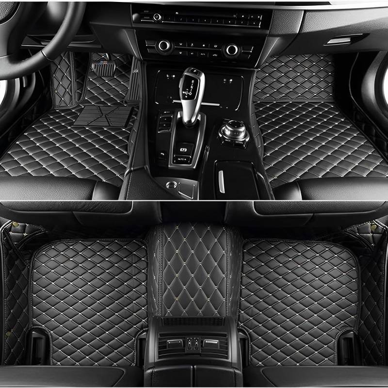 Auto Fußmatten aus PU-Leder für BMW X3 2017-2021 G01, Auto Fußmatten All Inclusive Stil Allwetter Schutz Car Floor Mats,BlackRice von SORAD