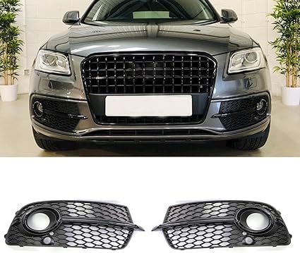 SORAD Aluminium Kühlergrill für Audi Q5 S Line 2013-2017, Schwarz, Einfügen von SORAD