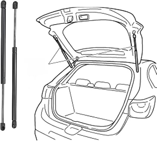 SORAD 2 stück Auto Gasfeder Dämpfer Heckklappe für BMW 3er 316ti 318td 320td 325ti Compact (E46) 2001-2005 62.7cm, Auto Kofferraum Heckklappendämpfer Gas Springs Stoßdämpfer von SORAD