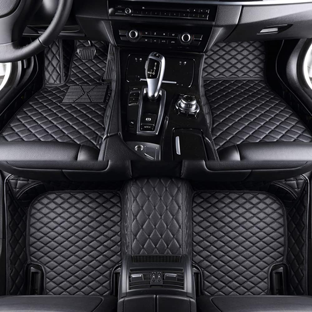 Auto Fußmatten für BMW X5 G05 2018-2023, All Inclusive Stil Wasserdichtes Anti Rutsch Tragen Leder Automatten, Innenraum Zubehör,B/Black von SORAE