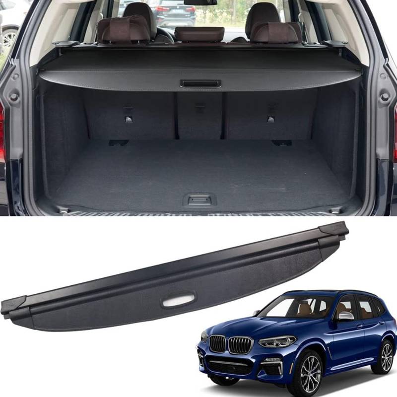 Auto Laderaumabdeckung Kofferraumabdeckung Rollo für BMW X3 2016-2022, Einziehbare Kofferraum Schutz Abdeckung Cargo Cover, Autozubehör von SORAE