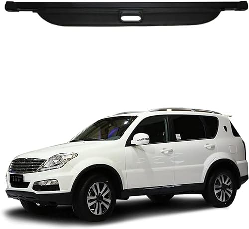 Auto Laderaumabdeckung Kofferraumabdeckung Rollo für SsangYong Rexton II W 2008-2017, Einziehbare Kofferraum Schutz Abdeckung Cargo Cover, Autozubehör von SORAE