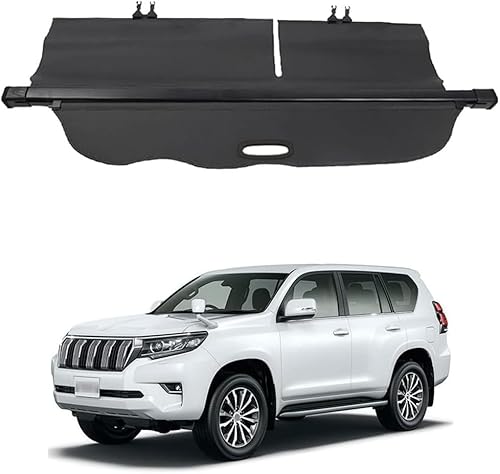 Auto Laderaumabdeckung Kofferraumabdeckung Rollo für Toyota Land Cruiser Prado 150 FJ150 2010-2021, Einziehbare Kofferraum Schutz Abdeckung Cargo Cover, Autozubehör von SORAE