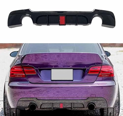 Auto Heckstoßstange Diffusor Spoile für B-MW 3 Series Sport E90 E92 E93 2005-2011, ABS Heckdiffusor Stoßstange Splitter Unterlippe Kratzfeste Protector Body-Kit Zubehör von SOUTES