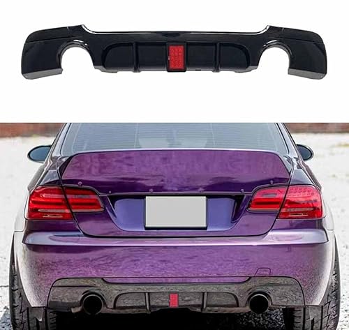 Auto Heckstoßstange Diffusor Spoile für B-MW 3 Series Sport E90 E92 E93 2005-2011, ABS Heckdiffusor Stoßstange Splitter Unterlippe Kratzfeste Protector Body-Kit Zubehör von SOUTES