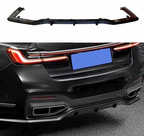 Auto Heckstoßstange Diffusor Spoile für B-MW 7 Series G11 G12 2019+, ABS Heckdiffusor Stoßstange Splitter Unterlippe Kratzfeste Protector Body-Kit Zubehör von SOUTES