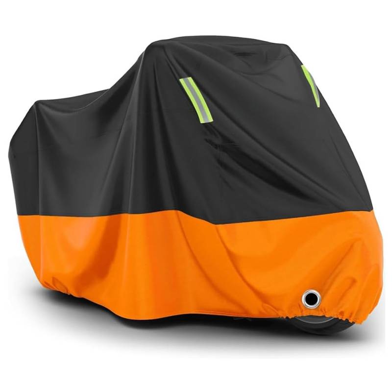 Motorrad Abdeckplane für BMW R 1200 GS 2007-2012 R 1200 ADV, Motorradabdeckung Abdeckplanen Oxford-Stoff Motorradplane Wasserdicht Atmungsaktiv Outdoor Zubehör,C/XXXXL-B/Black~Orange von SOUTES