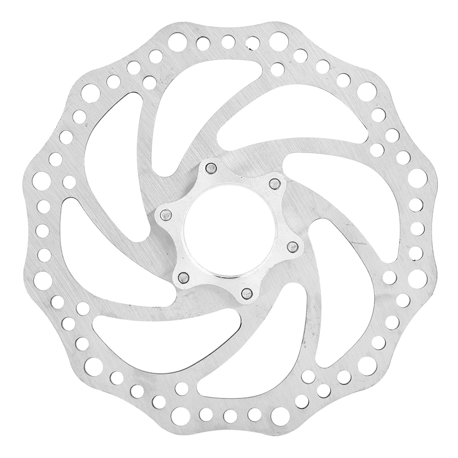 160 Mm Edelstahl-Bremsscheibe, Verschleißfestigkeit, Korrosionsschutz, für Mountainbike, Scheibenrotor-Adapter mit Gewindenaben und 6 Schrauben von SOUUXIU