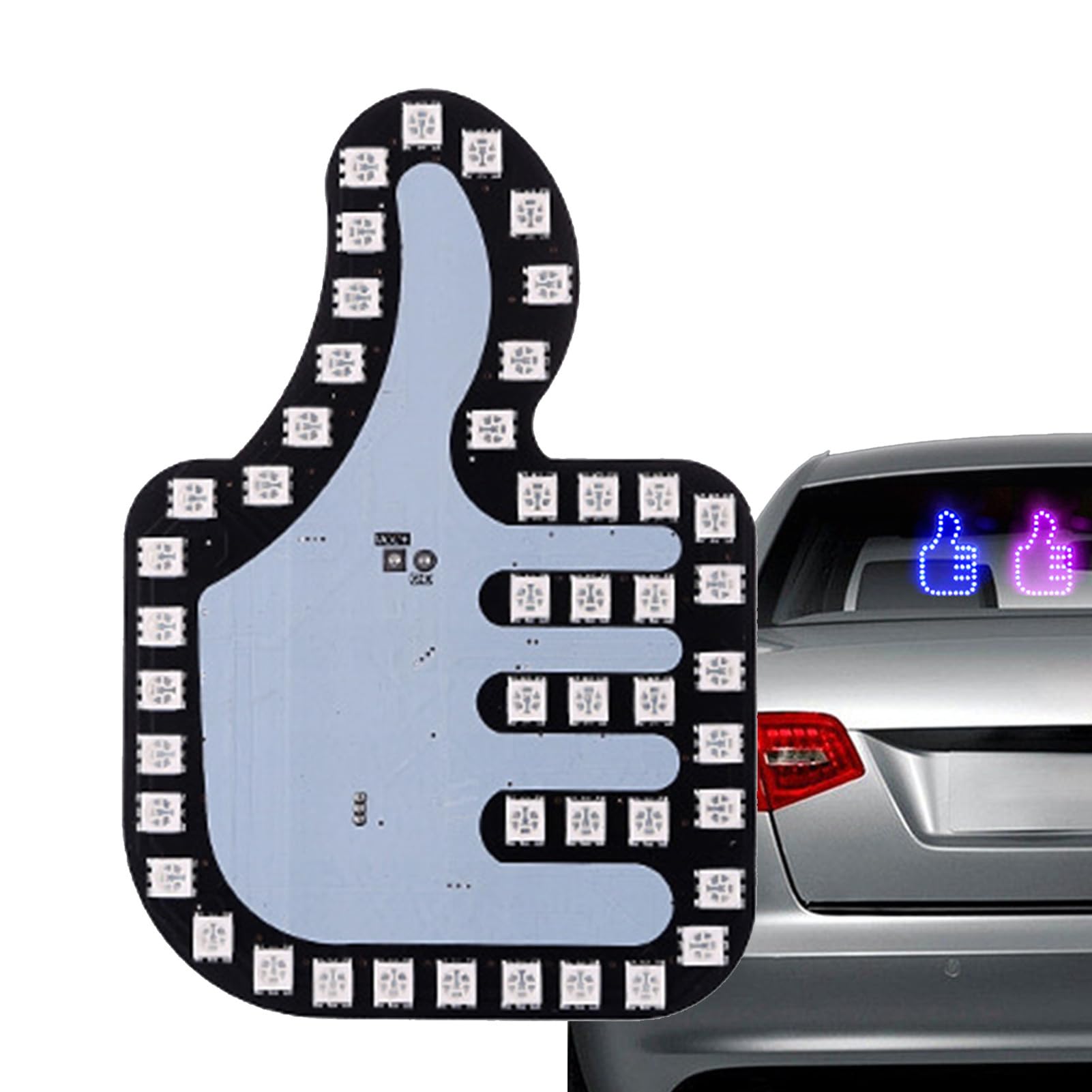 SOYDAN Schalten Sie das Fingerzeichen ein | LED-Schilder für Auto | Stromversorgung über USB, multifunktional, cool, lustig, Handgeste, Auto, Fingerlicht, um Sie auszudrücken von SOYDAN