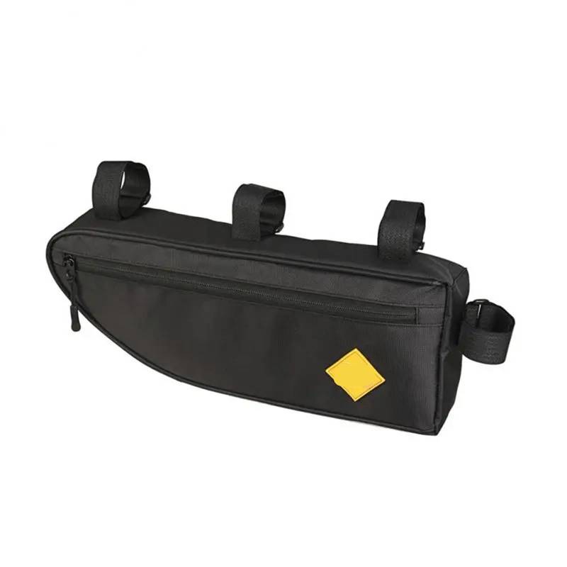 SOYUVAVB Fahrrad Rahmentasche Fahrradtasche, wasserdicht, dreieckig, Fahrradtasche, Vorderrohr-Rahmentasche, Mountainbike-Dreieckstasche, Rahmenhalter-Zubehör Für Montainbikes, Rennrad(Black-M) von SOYUVAVB