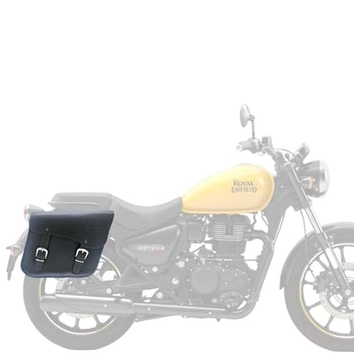 SPAAN Linke schwarze Seitentasche kompatibel mit Royal Enfield Meteor 350 von SPAAN