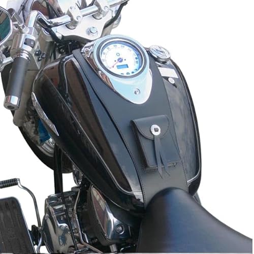 Tankpad schwarz SPAAN Leder passend für YAMAHA Dragstar 1100 classic von SPAAN