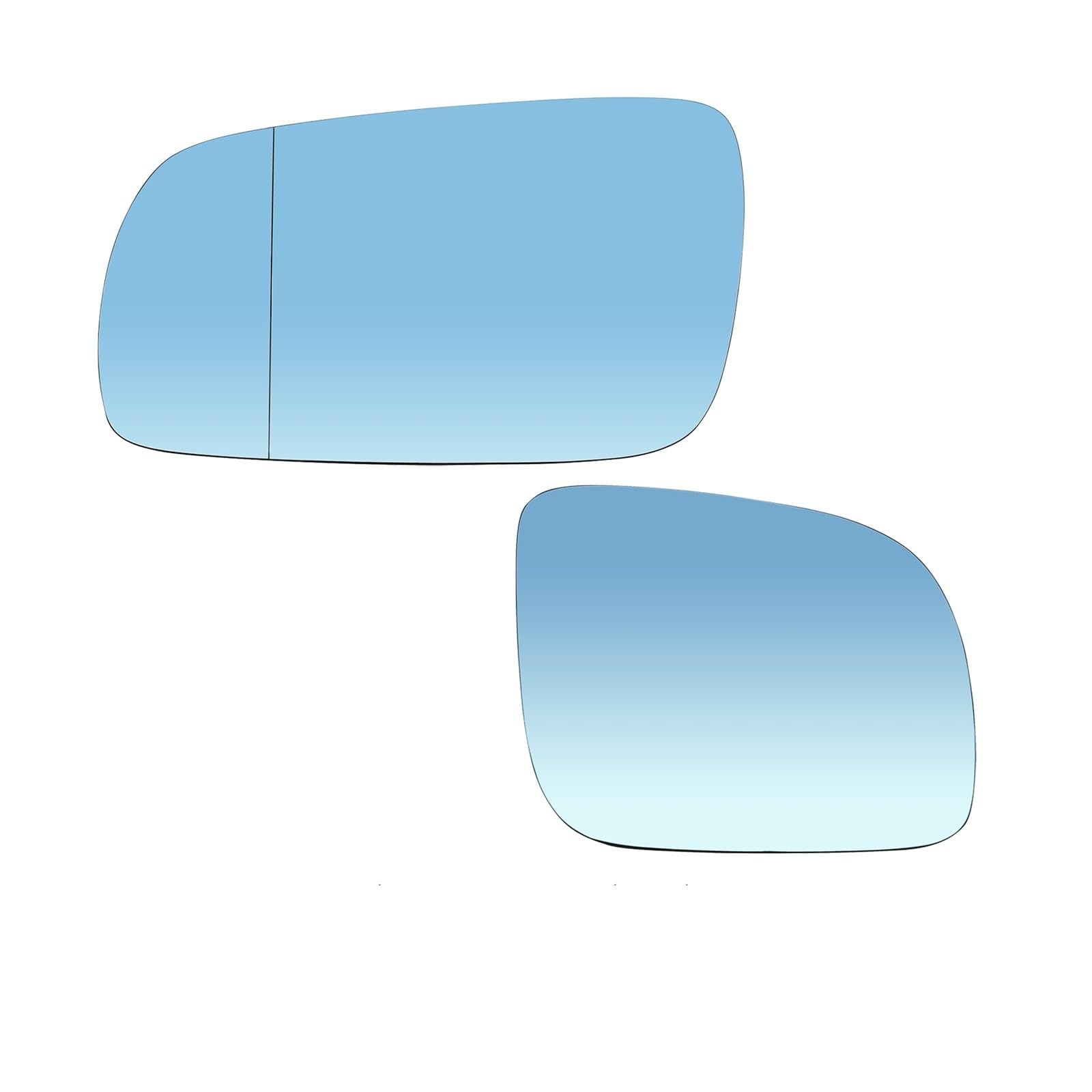 Auto Spiegelglas Für 96-04 Für Golf Für Bora Für Jetta Für MK4 Für Passat B5 Paar Flügel Spiegel Glas Erhitzt konvex Blau Auto Zubehör Teile Seitenspiegelglas von SPANN