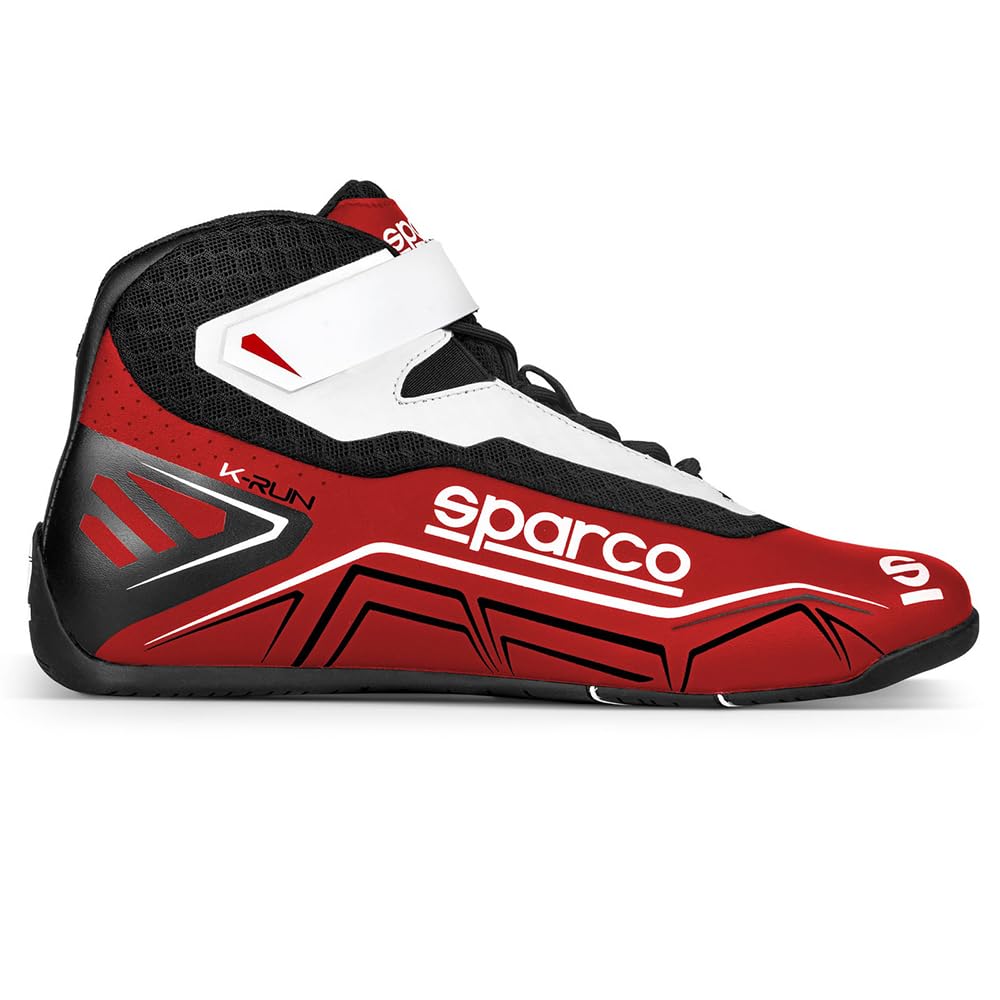 Sparco K-Run Schuhe GRÖSSE 43 EU SCHWARZ/Fluo YE, Rot Weiß von Sparco