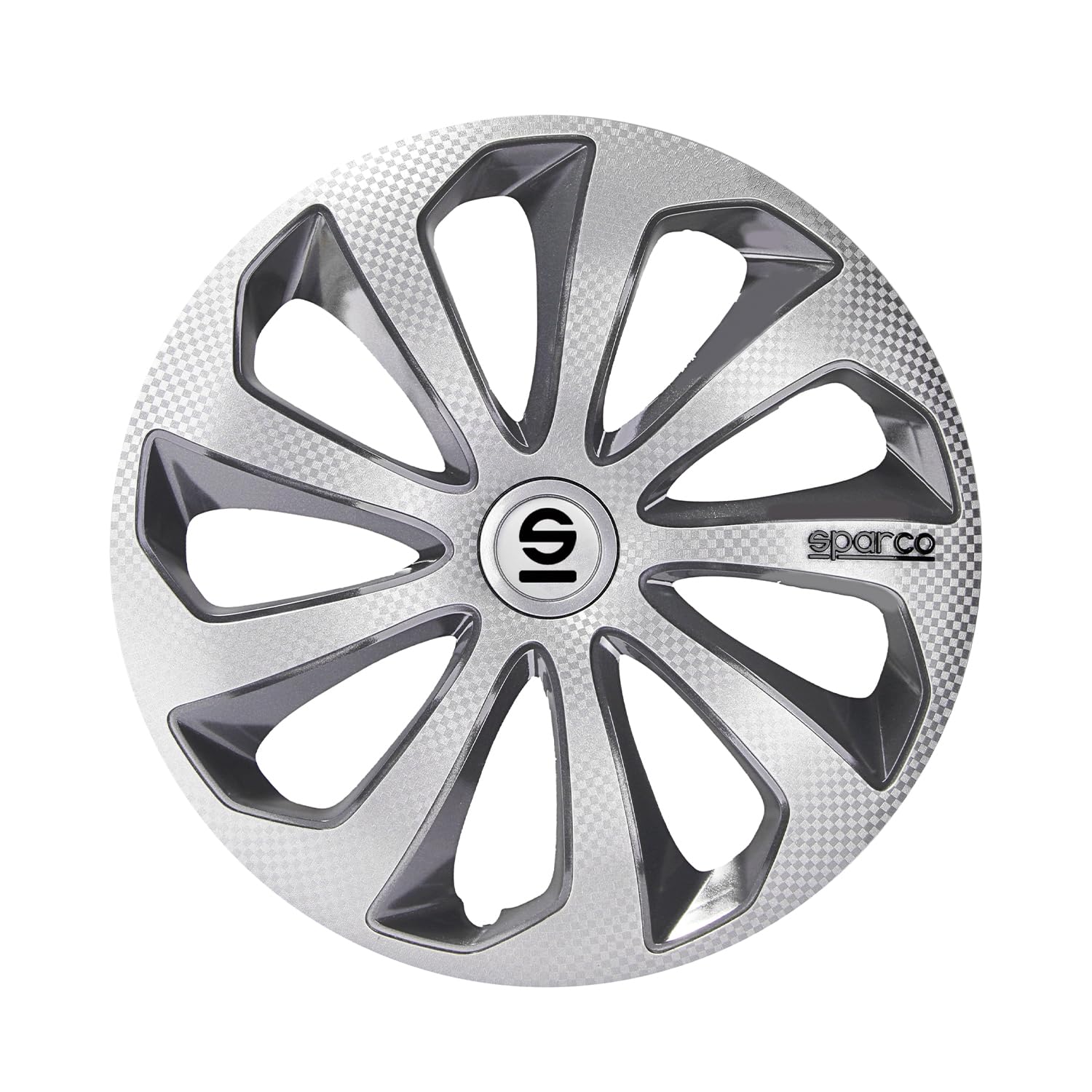 Satz Sparco Radzierblenden Sicilia 15-Zoll Silber/Grau/Karbon von Sparco