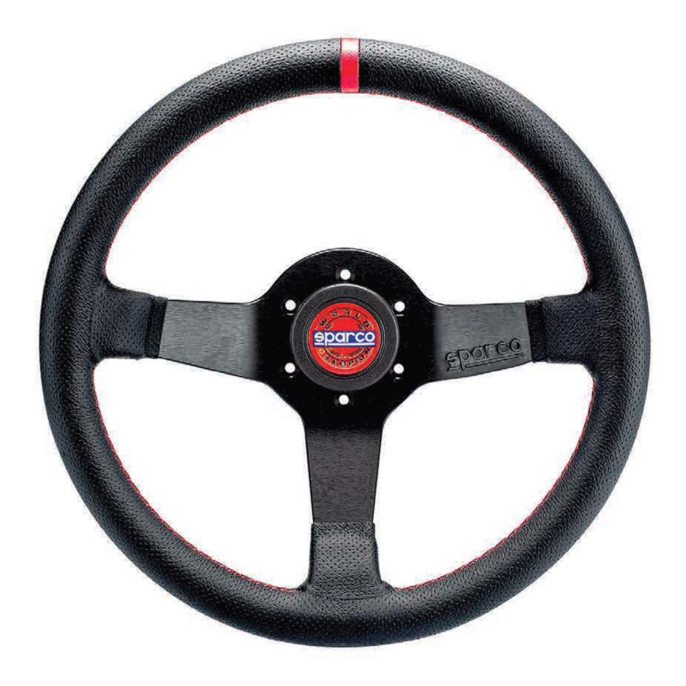 Sparco Universal Lenkrad Champion - Schwarz Leder - Durchmesser 330mm von Sparco